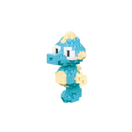 Bausatz Seepferdchen 5 x 4,5 x 7,5 cm 190 Teile Blaue dekorative Figur Meereslebewesen aus Bausteinen für kreatives Bauen
