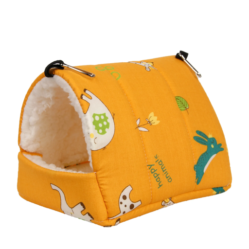 Bavlnenbett für kleine Tiere 16 x 11 x 11 cm Weiches Bett für Hamster, Meerschweinchen, Igel Schlafbox Häuschen für Nager