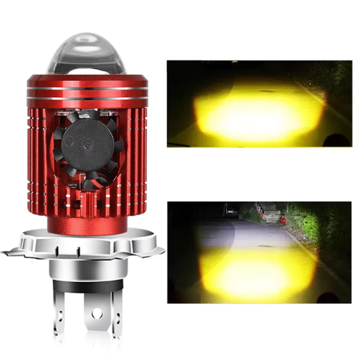 Bec LED H4 12V pentru faruri de motocicletă 10000 lm Lumină LED de înaltă performanță pentru motocicletă Iluminare de zi și fază lungă Înlocuitor bec cu halogen