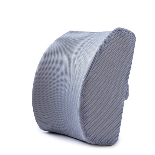 Bedrový oporný vankúš z pamäťovej peny 34x33x12 cm Opora chrbta do auta a kancelárie Flanelový vankúš na autosedačku aj stoličku Úľava od bolesti