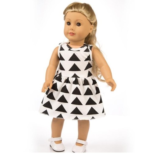 Bedrucktes Kleid für eine Puppe