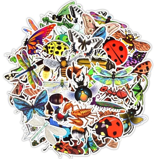 Beetle Stickers 50 pcs