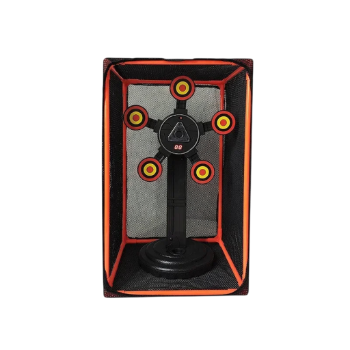 Bersaglio elettronico con 5 mini bersagli e contatore 26,3 x 41 cm Scatola da tiro per pistole Nerf e proiettili in schiuma Conteggio automatico