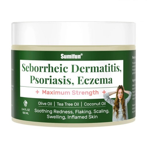 Beruhigende Kopfhautcreme, extra stark, Psoriasis-Creme, Schmerz-, Juckreiz- und Schuppen-Linderungscreme, natürliche heilende Ekzemcreme, 100 g