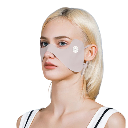 Beschermende gezichtsmasker tegen de zon koel ademend 22,5 × 9 cm polyester nylon licht masker voor bescherming van de huid van het gezicht