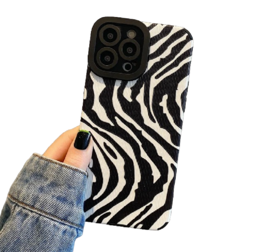 Beskyttende cover til iPhone 15 Pro Max, zebramønster