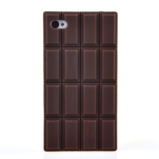 Beskyttende silikone cover til iPhone - Chokolade