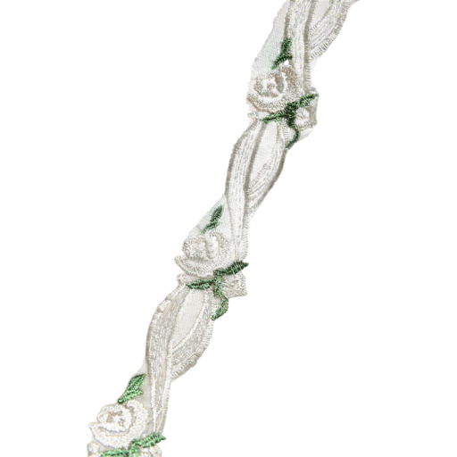 Bestickte Spitzenborte mit Blumen 91 cm Dekorative Blumenborte Polyester Spitzenband zum Nähen von Hochzeitsdekorationen und Verzierungen