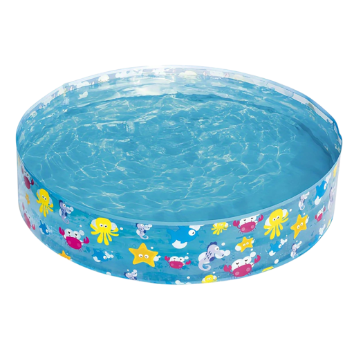 Bestway Self-Supporting Children's Pool Round with Sea Motif 122 x 25 cm Blue Paddling Pool for Garden and Terrace for Children in Summer