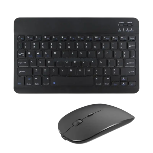 Bezdrôtová anglická klávesnica a myš kompaktná Bluetooth USB čierna sada pre notebook PC kanceláriu domácu potrebu set