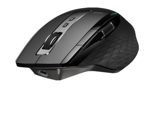 Bezdrôtová dobíjacia ergonomická myš pre pravú ruku Pripojenie cez USB prijímač 2,4 GHz aj Bluetooth Rozlíšenie 3200 DPI a 8 tlačidiel Čierna