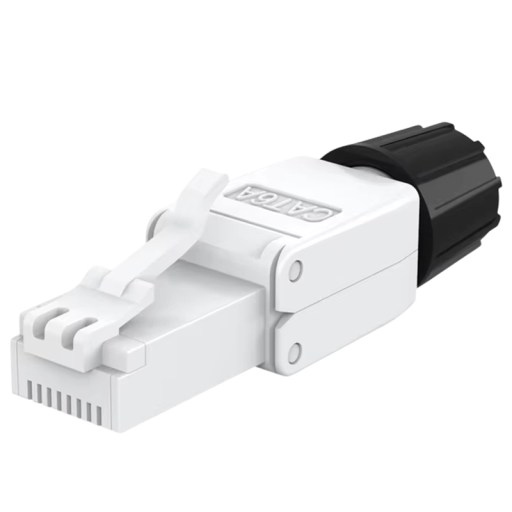 Beznástrojový conector RJ45 CAT6A UTP Easy Jack 40Gbps 2000MHz 22–26AWG alb negru modular de terminare a cablului