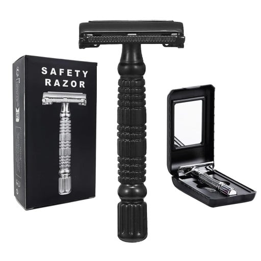 Bezpečnostní holicí strojek motýlkové otevírání 9 cm slitina kovu uzavřená hlavice pro tvář tělo a intimní partie