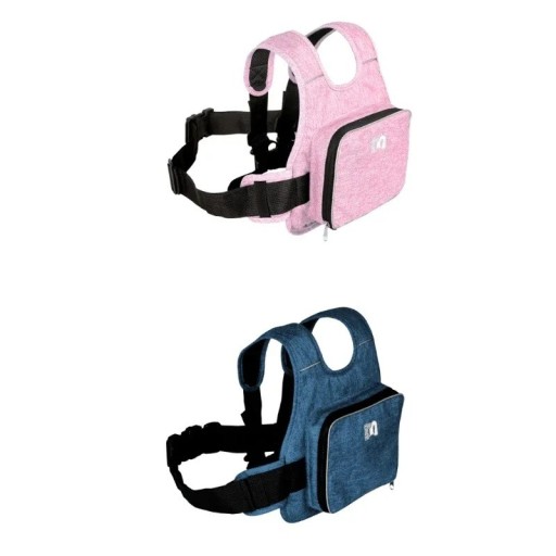 Bezpečnostní pás pro dítě na motocykl nastavitelný popruh s úložnou kapsou zadní držadlo popruhy reflexní prvky pro spolujezdce