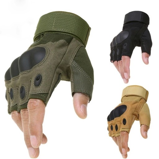 Bezprsté vojenské rukavice Taktické outdoorové rukavice bez prstů Armádní bezprsté rukavice
