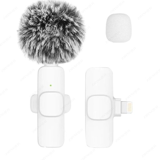 Bezprzewodowy mikrofon krawatowy ze złączem Lightning do iPhone&#39;a i iOS Miniaturowy mikrofon do wideo, audio, transmisji na żywo i vlogów Kompaktowy mikrofon