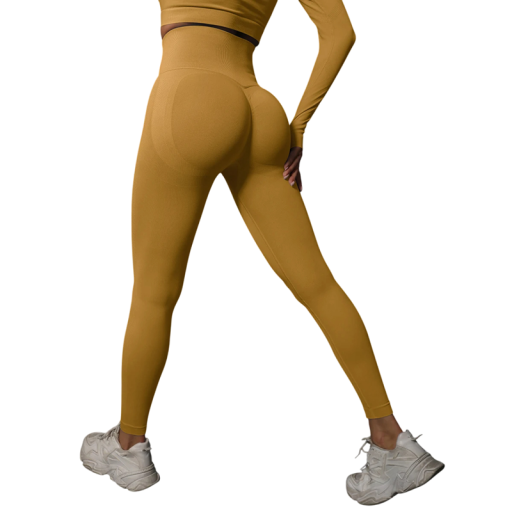 Bezszwowe legginsy z wysokim stanem, efekt push-up, damskie legginsy fitness do ćwiczeń, elastyczne spodnie sportowe