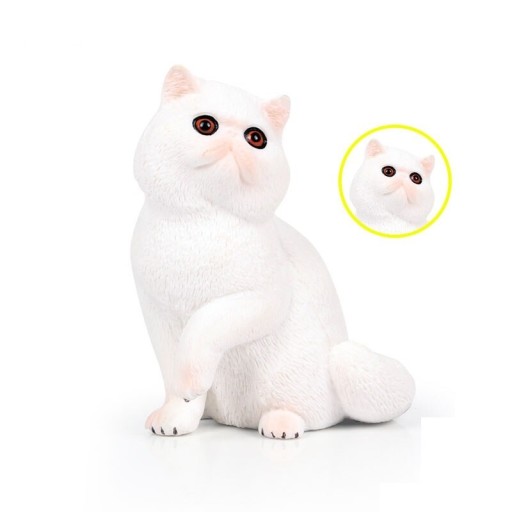 Biała figurka kota A1065