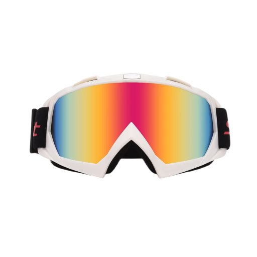Białe okulary ochronne motocyklowe z kolorowym szkłem Pyłoszczelne okulary motocyklowe Soczewki przezroczyste i kolorowe Okulary do jazdy i wyścigów