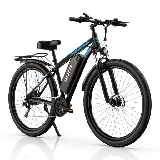 Bicicleta eléctrica de montaña DUOTTS C29-L Motor 750 W Batería extraíble 48 V 15 Ah Hasta 40 km/h Ruedas de 29 pulgadas Marco de aluminio Negro-azul