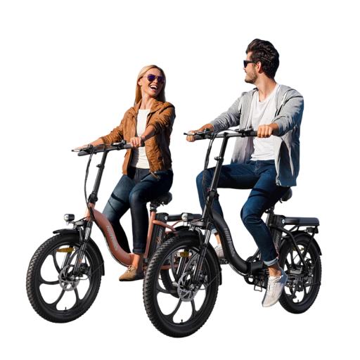 Bicicleta eléctrica plegable HillMiles MilePort 1, motor 250W, batería 36V 13Ah, autonomía 100 km, 20×3.0 neumáticos fat, 7 velocidades, frenos de disco
