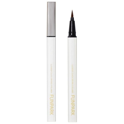 Biele vodoodolné tekuté očné linky 13 x 1 cm s tenkým štetcom dlhotrvajúce a nezmazateľné pre výrazný a precízny make-up očí