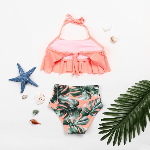 Bikini da bambina con parte superiore a volant
