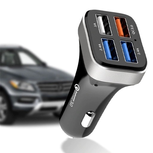 Biloplader 4 USB-porte