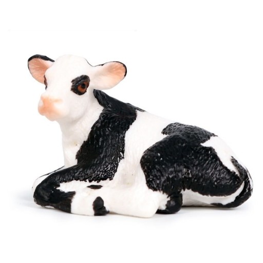Black and White Bull Figurine