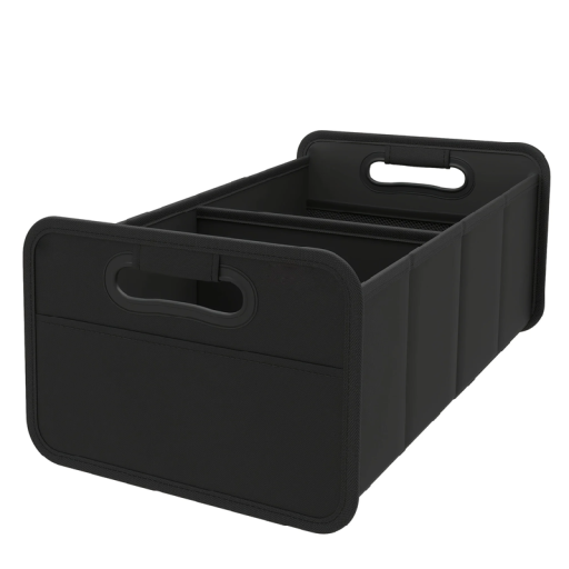 Black Foldable Waterproof Storage Box for Car Boot 46.5x32.5x22.5 cm Organiser with Two Compartments for Luggage
