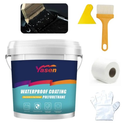 Black Polyurethane Waterproof Coating Water-Based 1000g Protection Against Water, Moisture and Wear