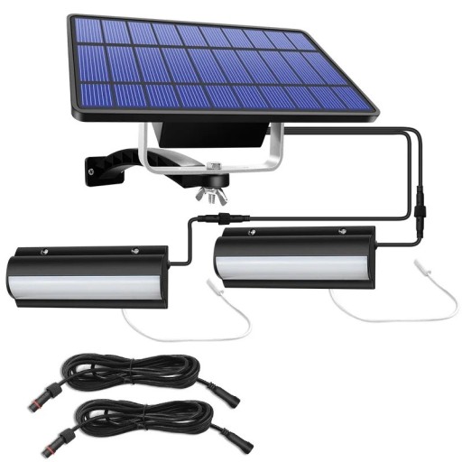 Black Solar Hanging Lights 2 pcs with Pull Switch 3m Cable Enhanced Outdoor and Indoor Lamp Automatic Lighting Barn Balcony