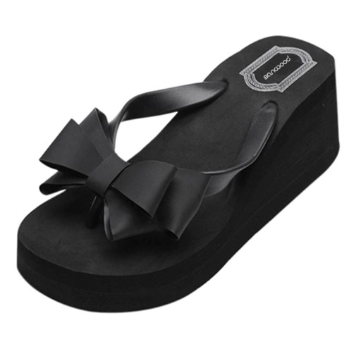 Black Women's Platform Flip Flops