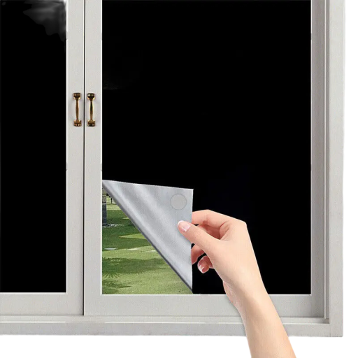 Blackout Roller Blind Static Blackout Film Blind with Adhesive Stickers 150 x 100 cm