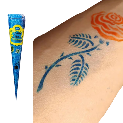 Blaues Henna Henna für temporäre Tattoos Blaue Paste für temporäre Tattoos
