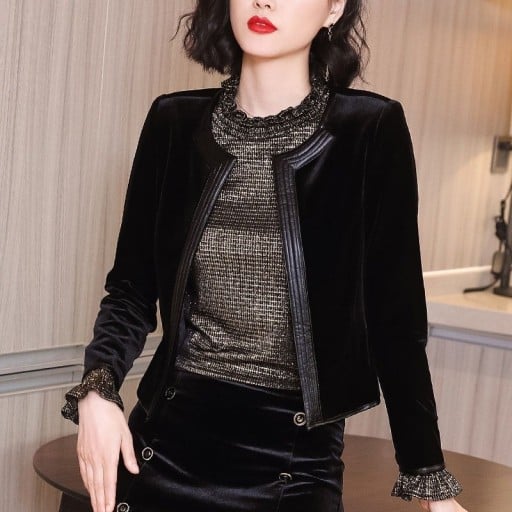 Blazer de dama negru P2265