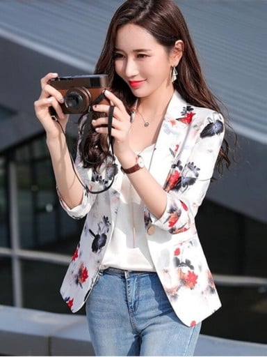 Blazer floral de damă A3070