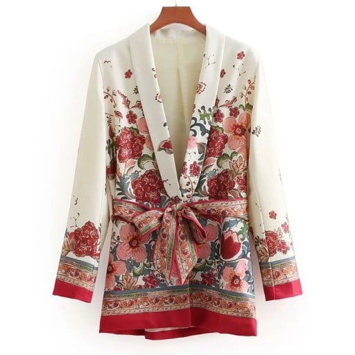 Blazer floral de dama