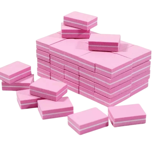 Blocs à poncer pour ongles 10 pcs Mini vernis colorés Rose violet noir Blocs en mousse pour manucure et pédicure