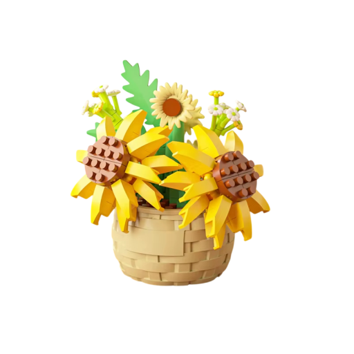 Blocs de construction micro 65 x 55 x 66 mm Tournesol Ensemble décoratif créatif moderne romantique 162 pièces pour enfants et adultes