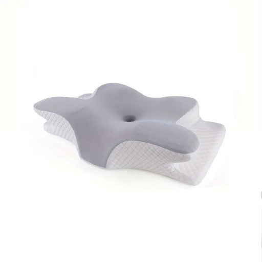 Blød ergonomisk sommerfugleformet pude i memory foam, afslappende hoved- og nakkestøtte, ortopædisk pude, sove- og hvilepude, dekoration, 30x60x13 cm