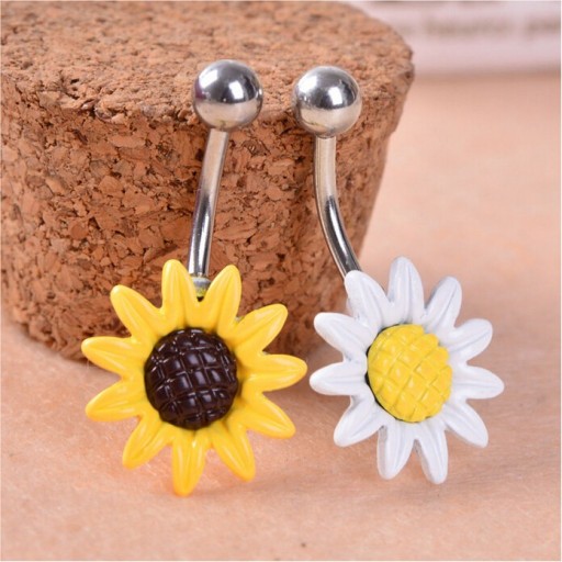 Blomsterformet navlepiercing J1570