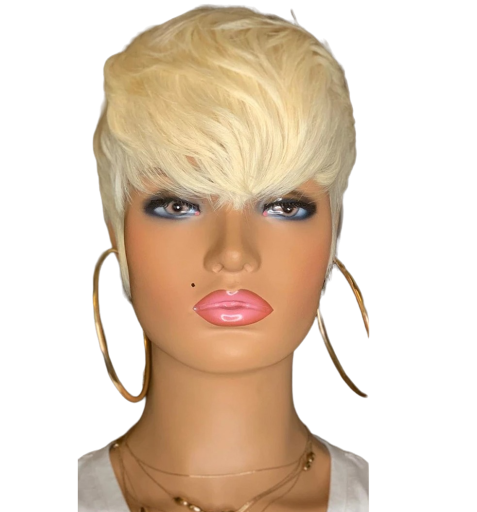 Blonde Echthaarperücke für Damen N895