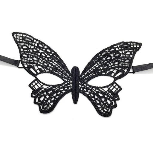 Blondemaske med sommerfuglemotiv