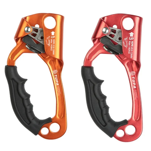 Bloqueador manual para corda de escalada 8–13 mm Mão esquerda Dispositivo de segurança para subida 140 kg Capacidade Escalada Equipamento 9x19 cm
