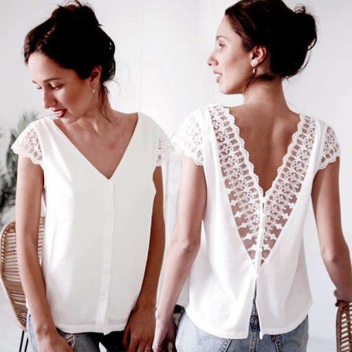 Blouse blanche pour femmes