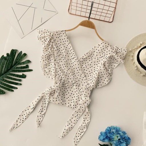 Blouse de mode pour femmes à pois