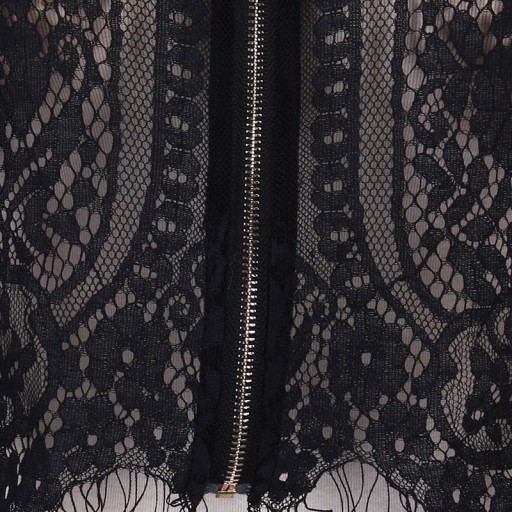 Blouse en dentelle pour femme avec fermeture éclair