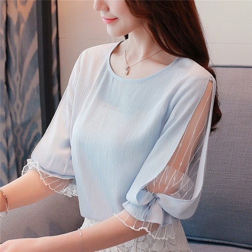 Blouse femme bleu clair Beth