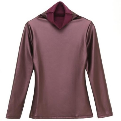 Blouse femme en simili cuir